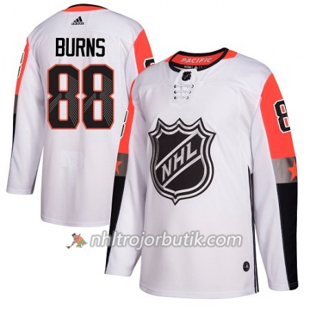 San Jose Sharks Tröja Brent Burns 88 2018 NHL All-Star Pacific Division Adidas Vit Authentic